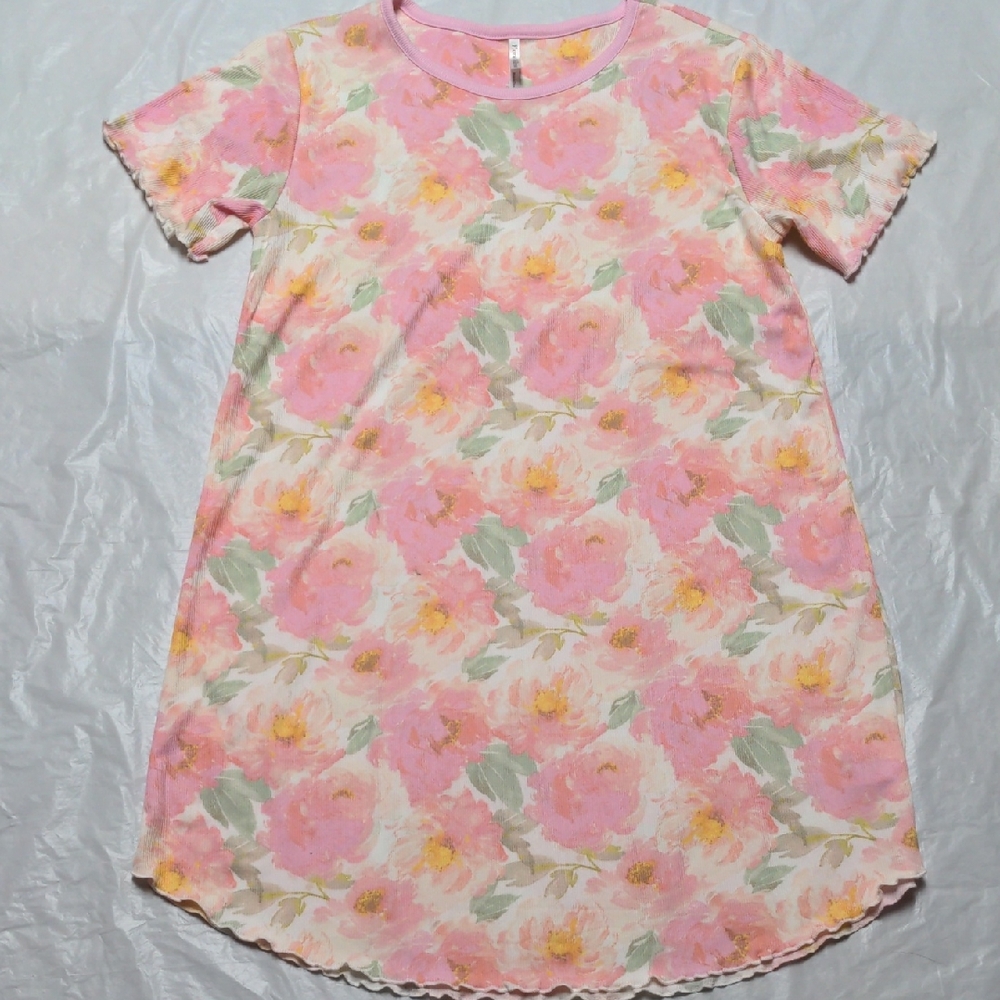 Flora Nikrooz Soft Stretch Floral Print Sleep Shirt Nightgown NWOT Size Medium
